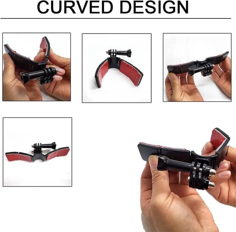 WLPREOE Helmet Chin Mount for GoPro, Adhesive Chin Mount Fit for Full Face Motorcycle Helmet, Immersive POV Recording, Compatible With GoPro Hero 13 12 11 10 9 8 Camera, Helmets Accessories Gear For Man Women - Image 5